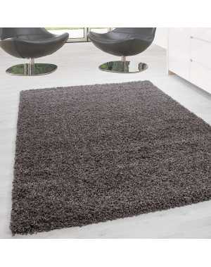 Hoogpolig vloerkleed, effen kleur, poolhoogte 5 cm, taupe