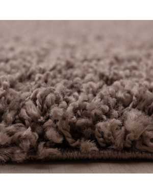 Hoogpolig vloerkleed, effen kleur, poolhoogte 5 cm, taupe