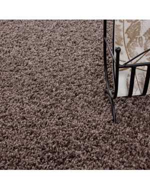 Hoogpolig vloerkleed, effen kleur, poolhoogte 5 cm, taupe