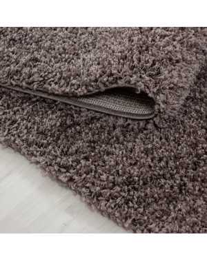 Hoogpolig vloerkleed, effen kleur, poolhoogte 5 cm, taupe