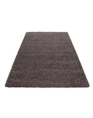 Hoogpolig vloerkleed, effen kleur, poolhoogte 5 cm, taupe