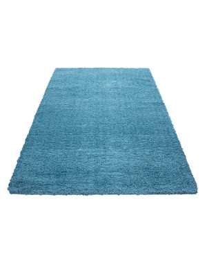 Tapis Ancona Supersoft Shaggy couleur unique Turquoise
