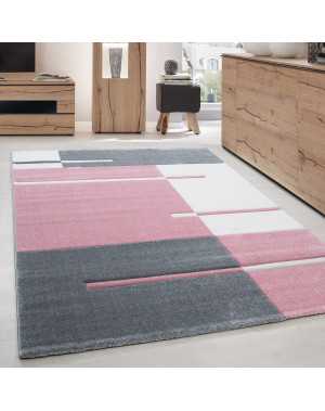 Modern 3D-tapijt met contourgesneden design, Hawaii 1310 Roze