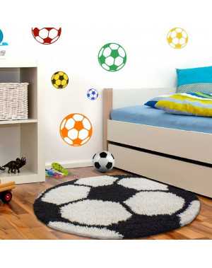 Kindervoetbalkleed voor de kinderkamer, zwart-wit
