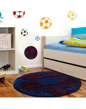 Kindervoetbalkleed voor de kinderkamer, bordeauxrood-donkerblauw