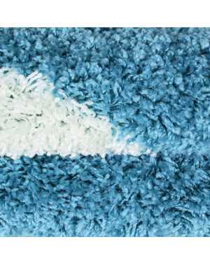 Kindervoetbalkleed voor de kinderkamer, turquoise-wit