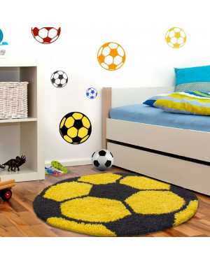 Kindervoetbalkleed voor de kinderkamer, geel en zwart