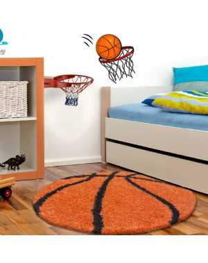Kinderbasketbalkleed voor de kinderkamer, oranje-zwart