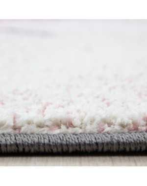 Kinderkamerkleed met olifant en sterren, grijs-wit-roze