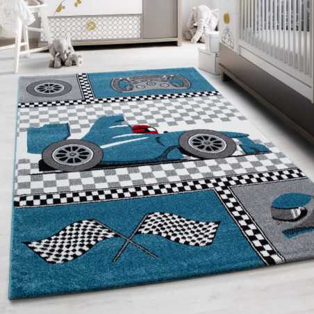 Kinderkleed Formule 1 Raceauto Kinderen 0460 BLAUW
