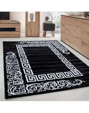Tapis de salon moderne designe elegance Miami 6620 Noir-Blanc