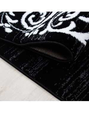 Tapis de salon moderne designe elegance Miami 6620 Noir-Blanc