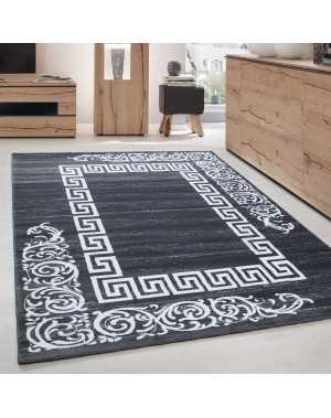 Modern design vloerkleed voor de woonkamer, elegant Miami 6620 Grijs-Wit