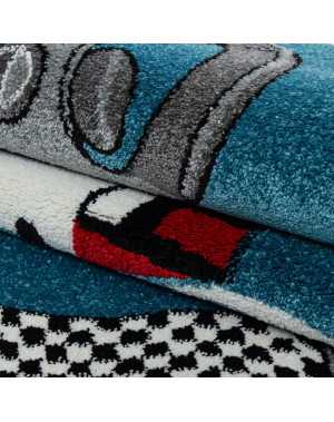 Tapis Enfant Formule 1 voiture de course Kids 0460 BLEU
