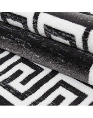 Modern design vloerkleed voor de woonkamer, elegant Miami 6620 Grijs-Wit