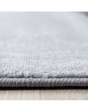 Tapis de salon moderne designe brique courte pile Noir Gris